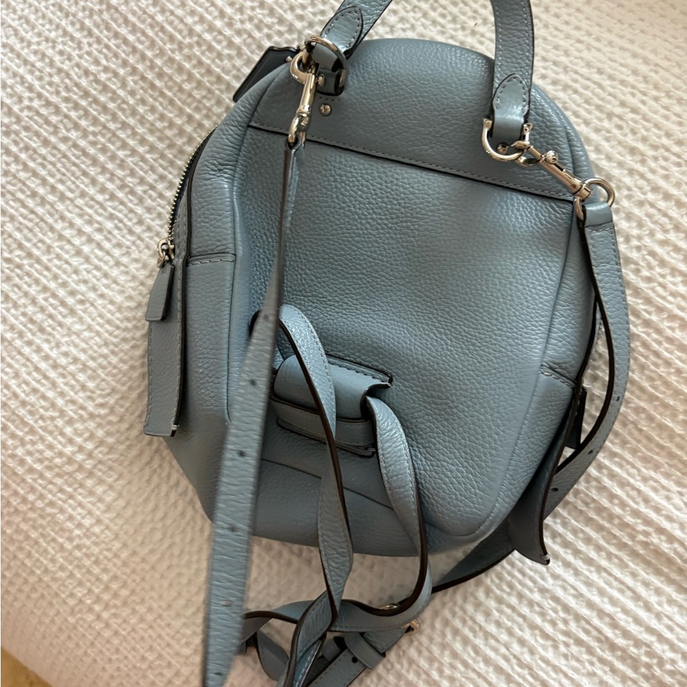 Coach Pale Blue Pebbled Leather Mini Backpack - Picture 6 of 6